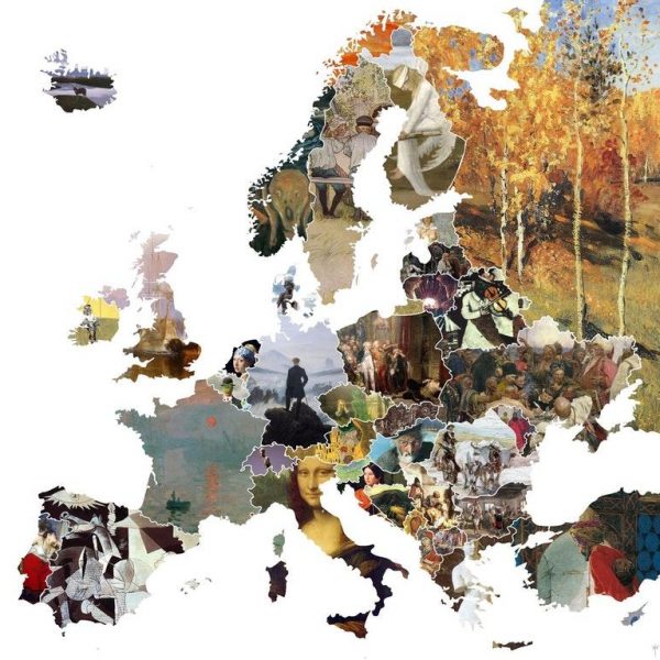 A map of Europe by each nation’s most famous artwork