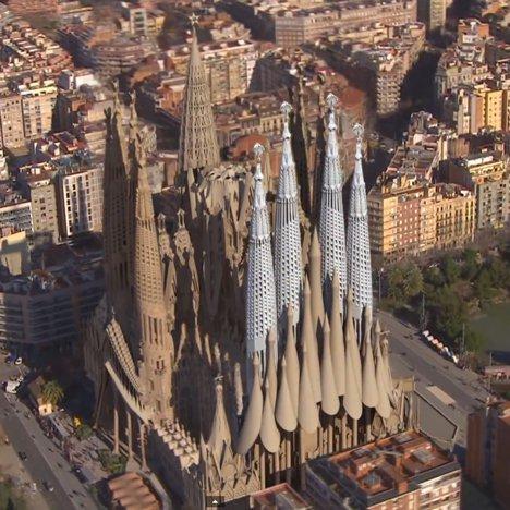 A short animating film shows the completion of Antoni Gaudí’s Sagrada Família